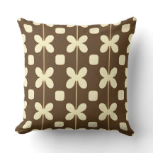Decoração Clássica Geométrica Floral Creme Marrom