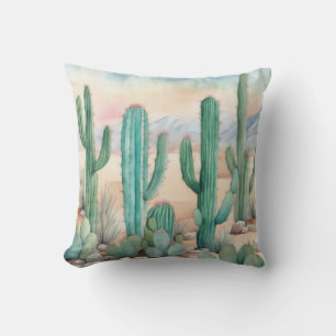 Almofada Decoração de Aquarela do Deserto do Sudoeste