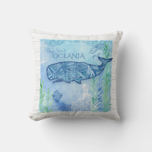 Almofada Decoração de Azul Baleia Azul Praia Octopus Star