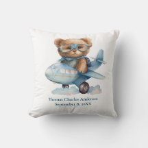 Decoração de berçário de avião do ursinho personal