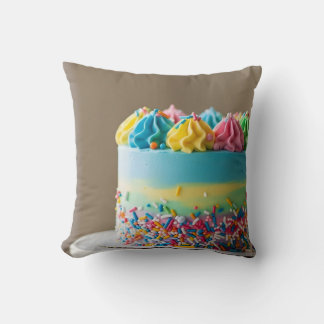 Almofada Decoração de bolo de Aniversário feliz