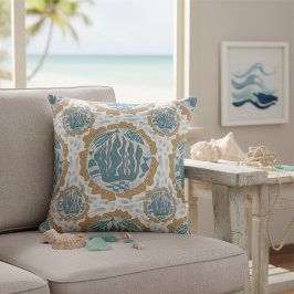 Almofada Decoração de Casa de Praia Peixe Escondido