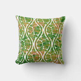 Almofada Decoração de casa elegante damasco verde abstrato