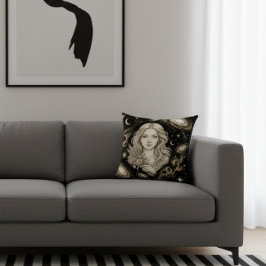 Almofada Decoração de Casa Galáxia Virgem Zodíaco Celestial