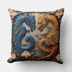 Almofada Decoração de Dragão de Fantasia Mítica em Decoraçã