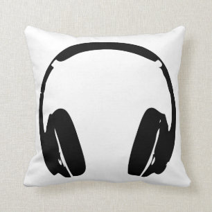 Almofada Decoração de Fones de ouvido Hip Hop