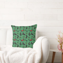 Almofada Decoração de Natal do Cachorro Scottie para Férias