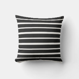 Almofada Decoração de Pátio Preto e Branco com Listras Mode