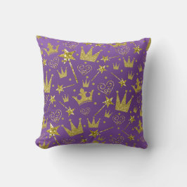 Almofada Decoração de Princesa Meninas Purpura Real e Doura
