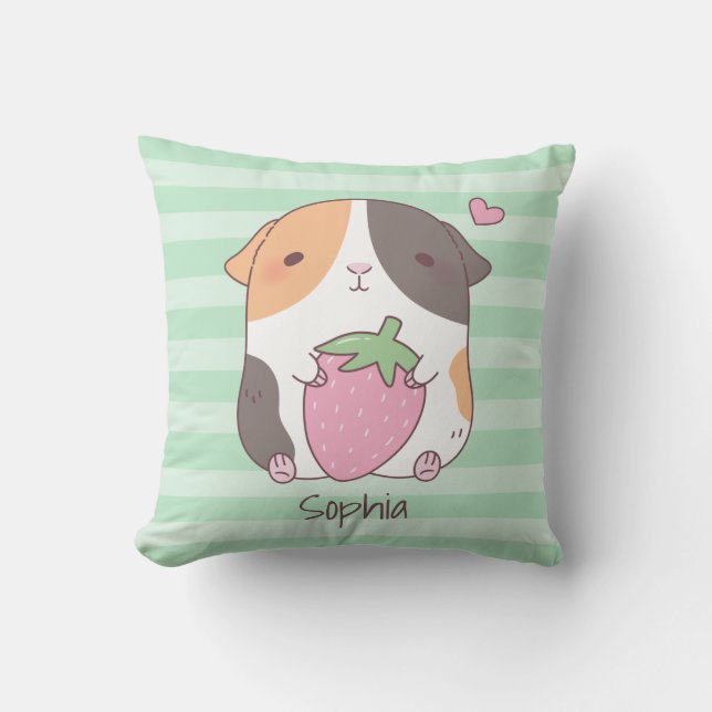 Almofada Decoração de quarto infantil com porquinho-da-índi (Frente)