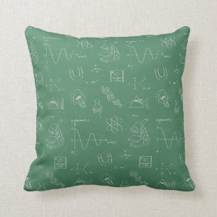 Almofada Decoração de Sala com Padrão de Desenhos Científic