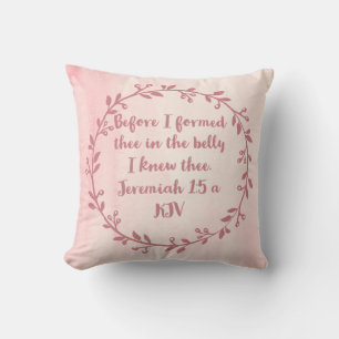 Almofada Decoração do Enfermeiro Cristão - Jeremiah 1:5 a