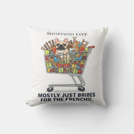 Almofada Decoração engraçada de French Bulldog com subornos