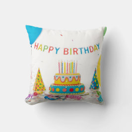 Almofada Decoração feliz de aniversário