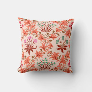 Almofada Decoração floral coral