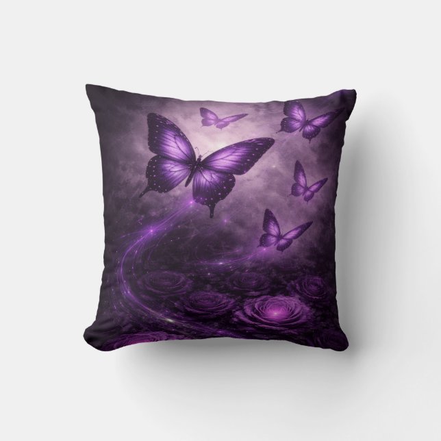 Almofada Decoração Floral Gótica Dark Bloom (Frente)