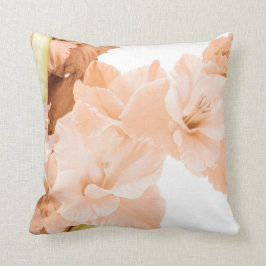 Almofada Decoração Floral Verde e Peach