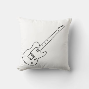 Almofada decoração-ideia da música da guitarra