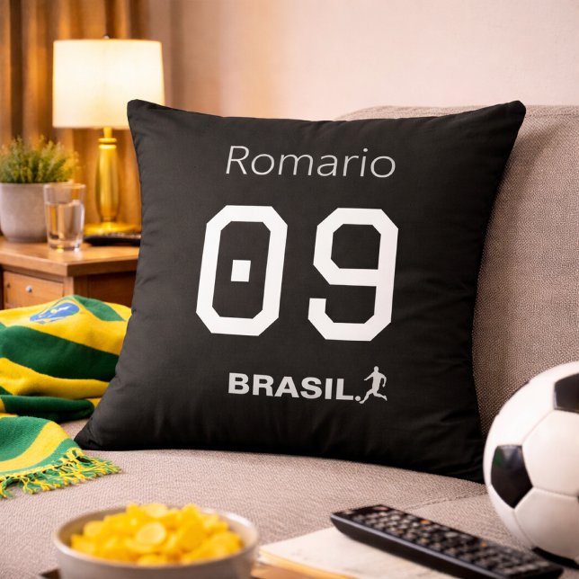 Almofada Decoração Lendária Seleção Brasil para Casa Fã (Criador carregado)