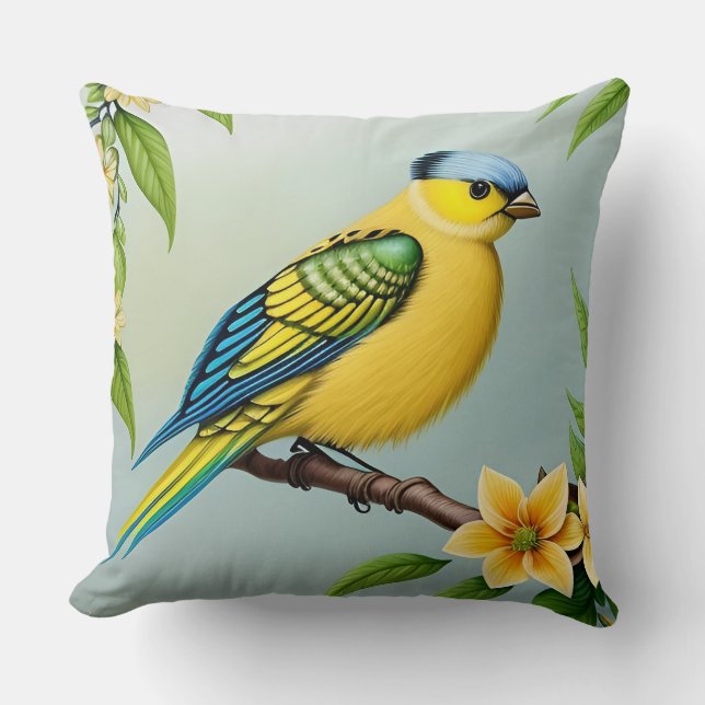 Almofada 🐦 Decoração Moderna de Casa Estilo Natureza Pássa (Frente)