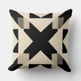 Almofada Decoração Moderna Minimalista Geométrica Preto e B
