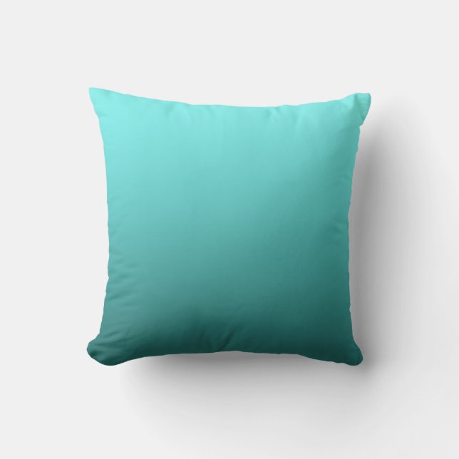 Almofada Decoração Moderna Tendência em Aqua Teal (Frente)