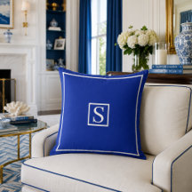 Decoração Personalizada com Monograma Azul Náutico