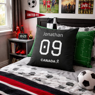 Almofada Decoração Personalizada de Quarto de Fã de Futebol