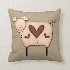 Almofada Decoração primitiva do Porco