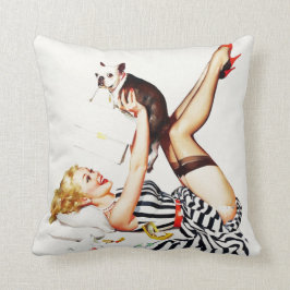 Almofada Decoração retro do pinup