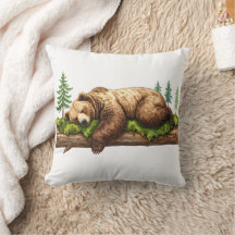 Decoração Rústica de Cabana na Floresta com Urso P