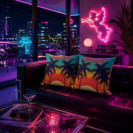 Almofada Decoração Tropical Estilo Retro dos Anos 80