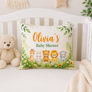 Almofada Decorações de Chuveiro de Bebê Animais da Selva Ve