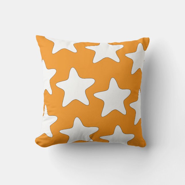 Almofada Decorador de Estrelas Laranja (Frente)