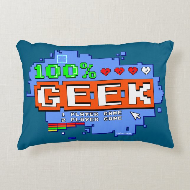 Almofada Decorativa 100% Geek (Frente)