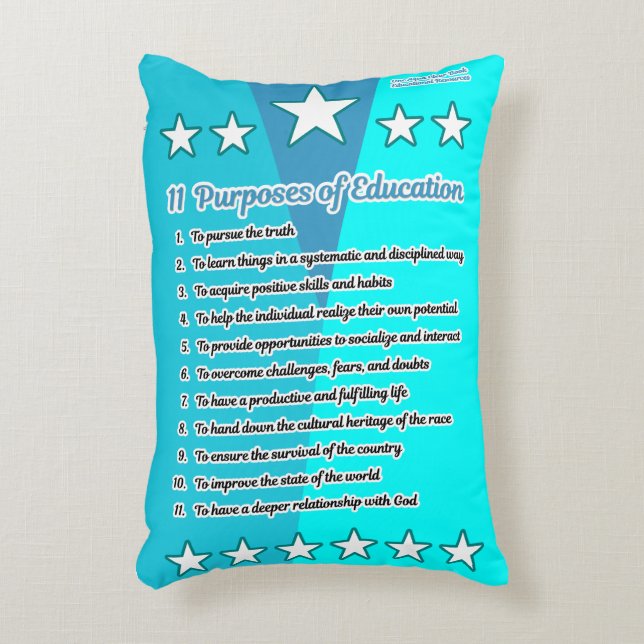 Almofada Decorativa 11 Objetivos da educação (Frente(Vertical))