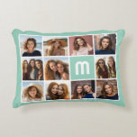 Almofada Decorativa 11 Photo Grid Industrial Box name - aqua<br><div class="desc">Use até 11 fotos quadradas ou selecione fotos telefônicas para criar um presente exclusivo e pessoal. Se precisar ajustar as fotos,  clique na ferramenta personalizar para fazer alterações.</div>