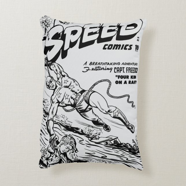Almofada Decorativa 1940's SPEED Comics Pillow (Verso(Vertical))