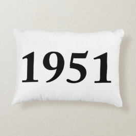 Almofada Decorativa 1951 para aniversários, aniversários, celebrações