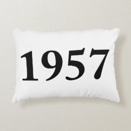 Almofada Decorativa 1957 para aniversários, aniversários, celebrações