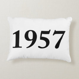 Almofada Decorativa 1957 para aniversários, aniversários, celebrações