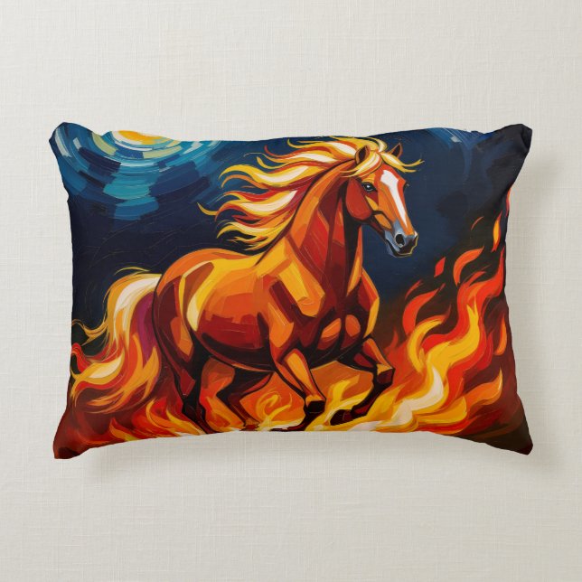 Almofada Decorativa „2026 – Das Jahr des Feuerpferds“ (Frente)