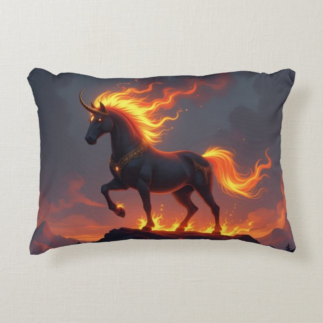 Almofada Decorativa „2026 – Das Jahr des Feuerpferds“ (Frente)