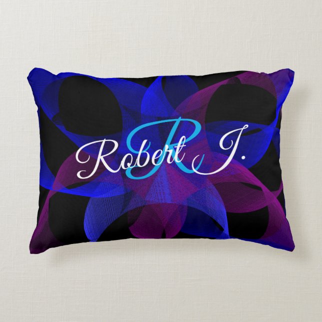 Almofada Decorativa 3D To 2D Geometric Cylinder Ring Accent Pillow (Frente)