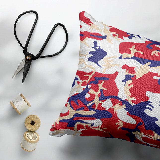 Almofada Decorativa 4th of July, Independence day, Camouflage Beige (Criador carregado)