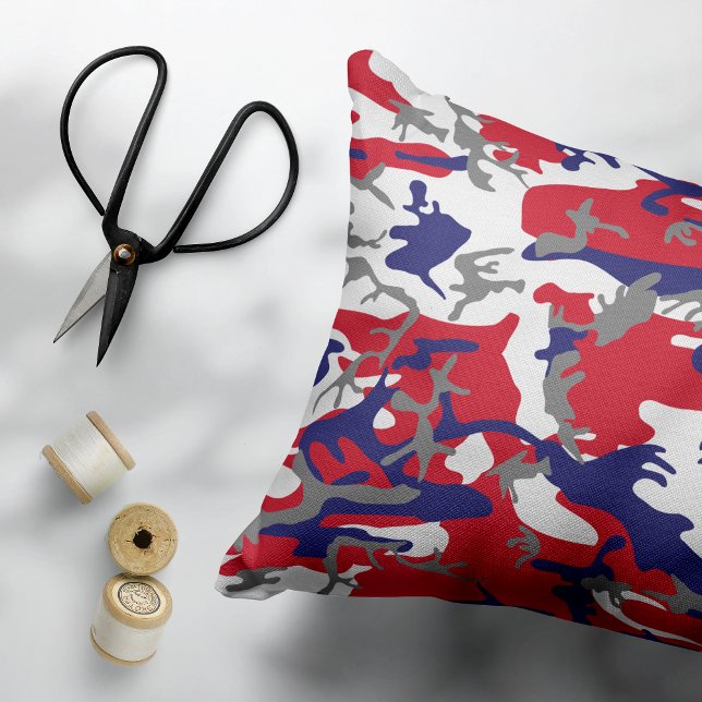 Almofada Decorativa 4th of July, Independence day, Camouflage Gray (Criador carregado)