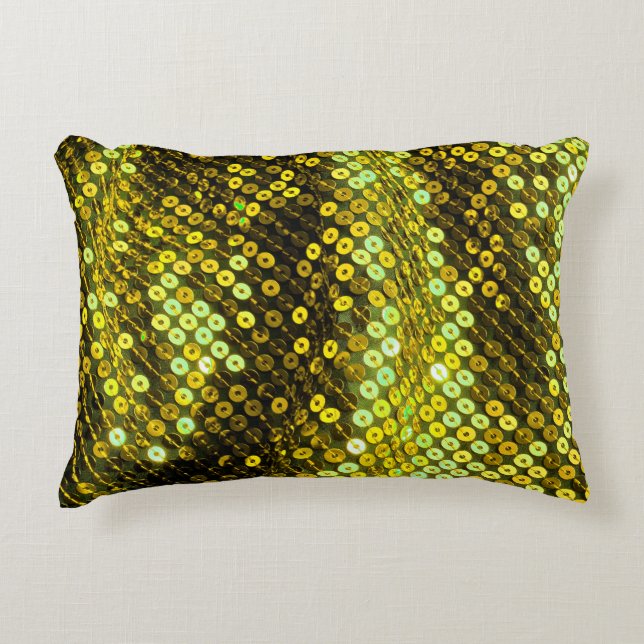 Almofada Decorativa 80s style sequined textile closeup. (Frente)