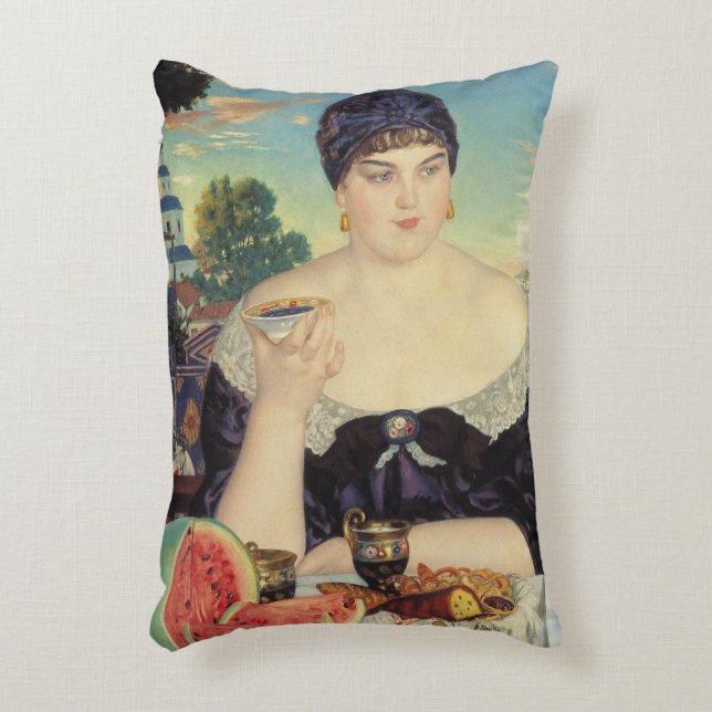 Almofada Decorativa A Esposa do Comerciante em Tea, 1918 (Frente(Vertical))