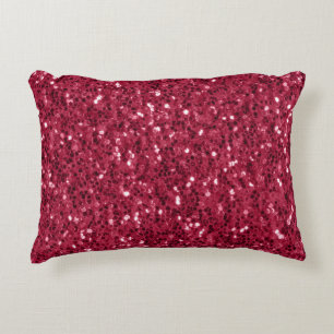 Almofada Decorativa A magenta vermelha escura brilha