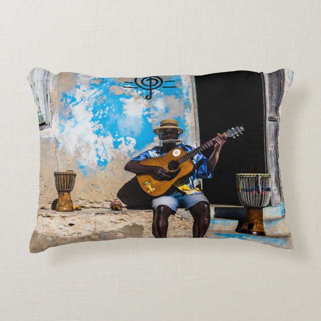 Almofada Decorativa A música é o remédio da mente (Frente)